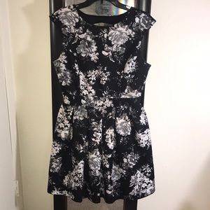 High Neck Backless Skater Dress